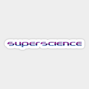SuperScience Synthwave Musician Logo Sticker